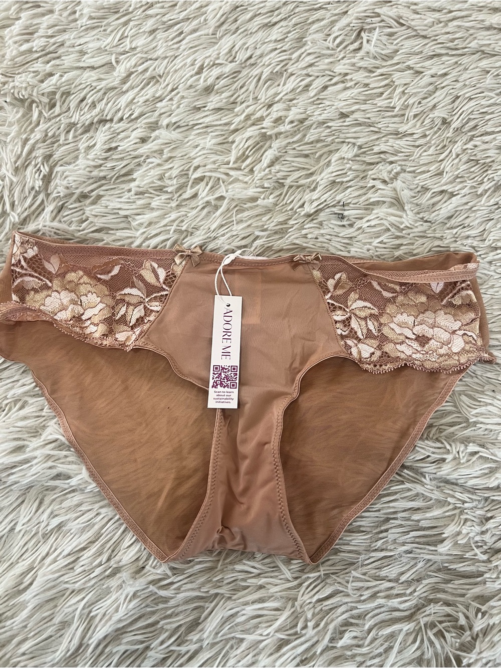 Adore Me Rose Gold Lace Bikini Panty